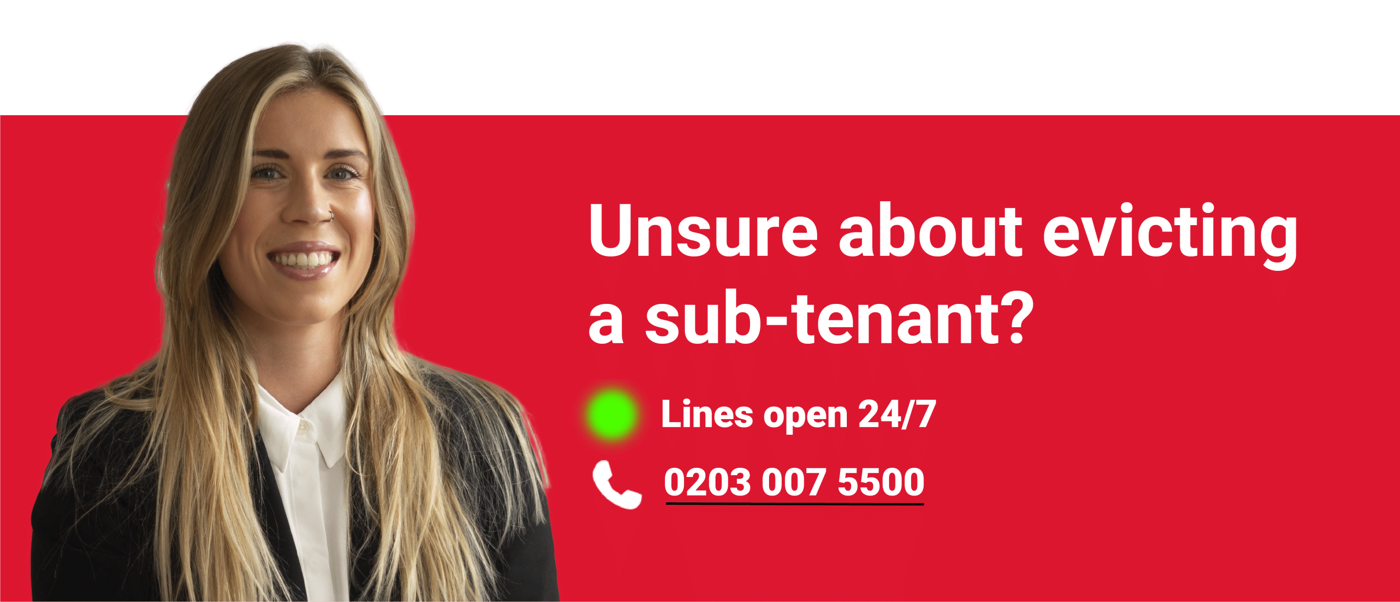 call to action on eviction of a subtenant